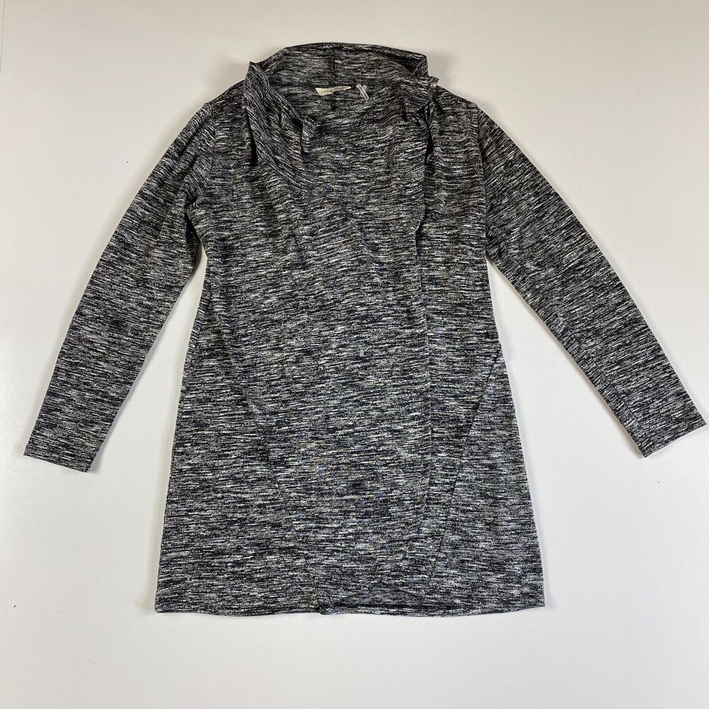 Soft Surroundings Cowl Neck Wrap Cardigan Sweater Gray Size Medium